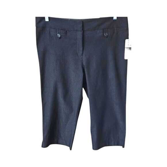 SOHO APPAREL LTD NEW YORK Plus size Women's Low Rise Black Cropped Slacks S: 16 - Picture 2 of 16